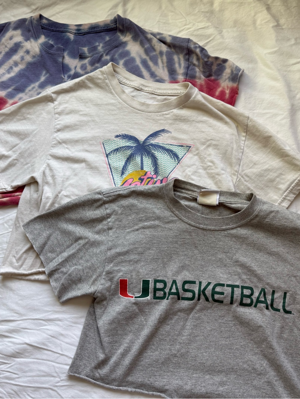 Bundle of 3 vintage cropped cutoff T-shirts